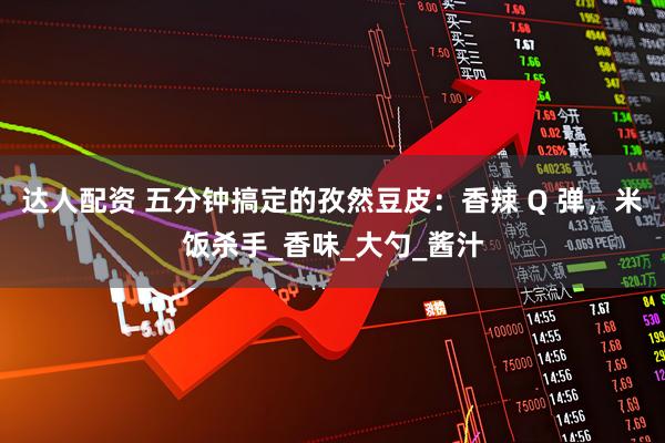 达人配资 五分钟搞定的孜然豆皮：香辣 Q 弹，米饭杀手_香味_大勺_酱汁