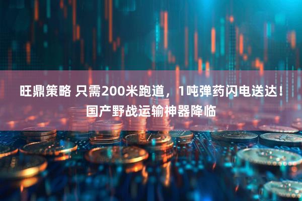 旺鼎策略 只需200米跑道，1吨弹药闪电送达！国产野战运输神器降临